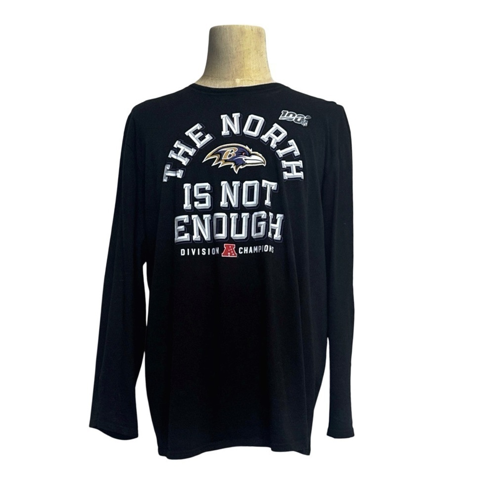 Fanatics Baltimore Ravens Long-Sleeve T-Shirt. Black, Purple, Gold. X-Large - Picture 2 of 9